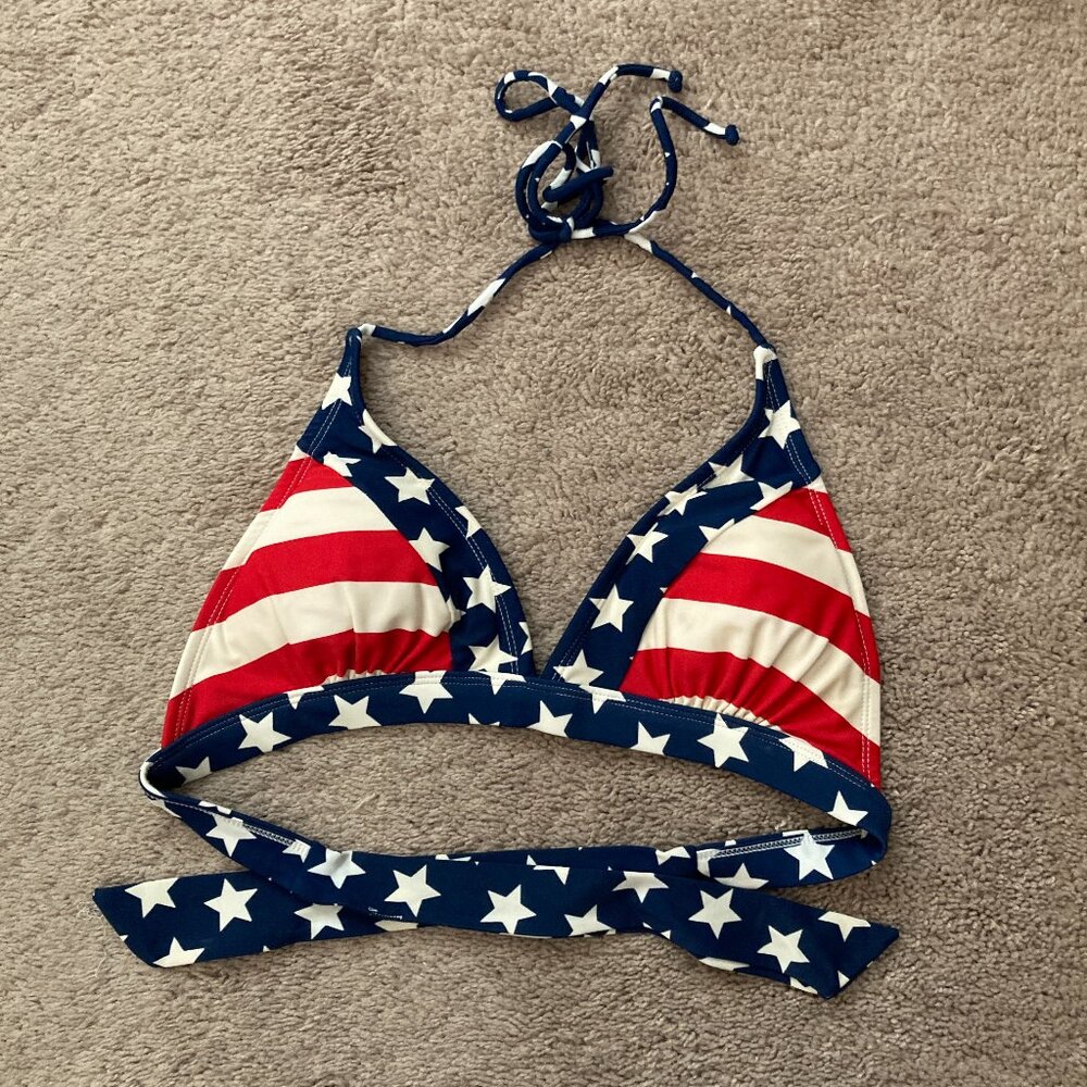 American flag inspired bikini top size small